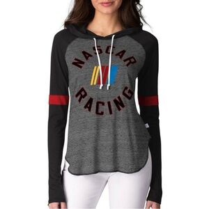 NASCAR Merchandise Touch Women's Opening Day Raglan Long Sleeve Hoodie T-Shirt